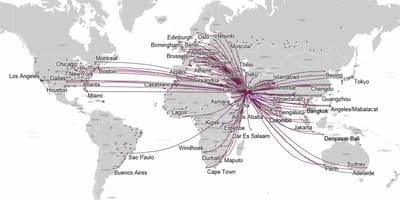 Qatar airways замын газрын зураг нь европ