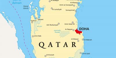 Катар газрын зураг бүхий хотууд